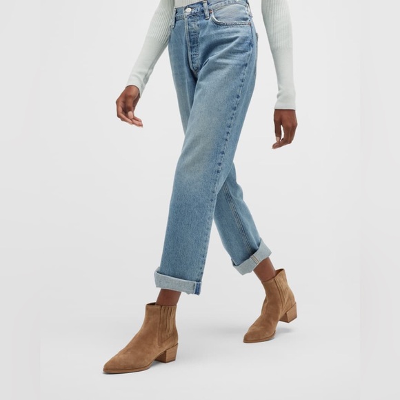 Rag & Bone Rover Suede Chelsea Boot Camel Taupe Almond Toe Ankle Booties Slip On - Picture 6 of 15